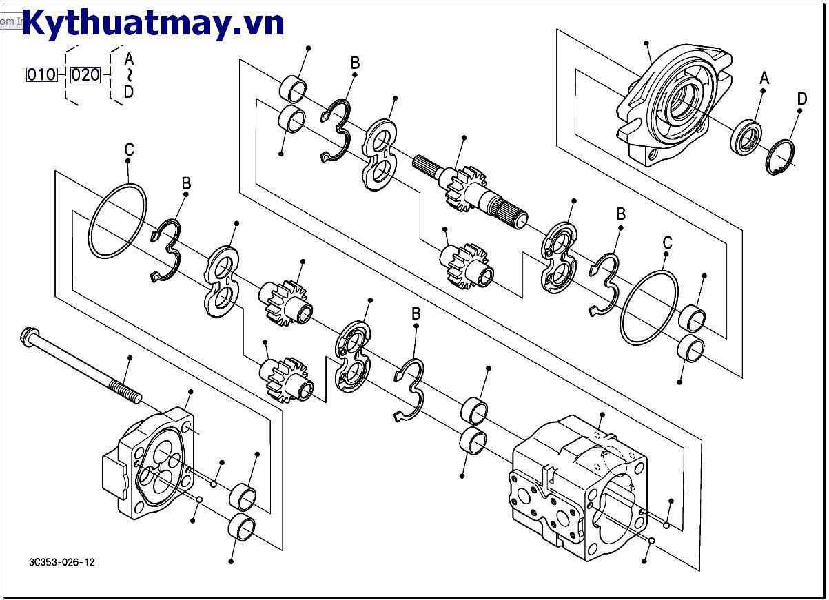 Những bộ phận bên trong bơm thủy lực